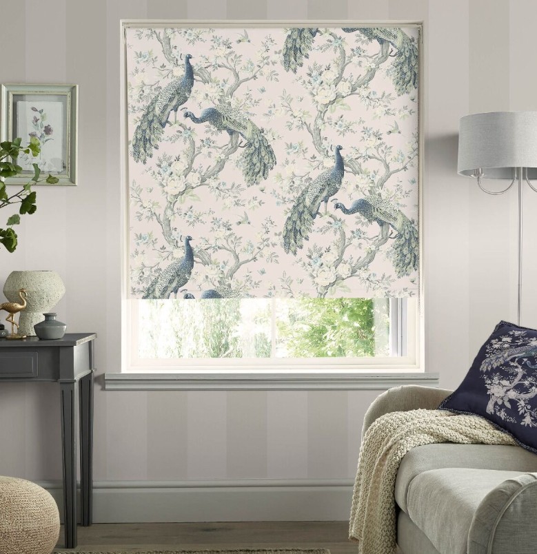 Laura Ashley Belvedere Midnight Blackout Thermal Roller Blind - 120cm