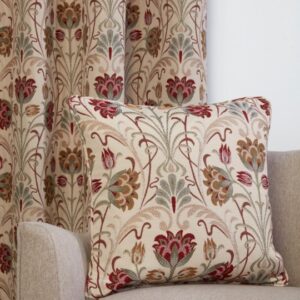 Angela Floral Tapestry Cushions 18"x18" - Natural