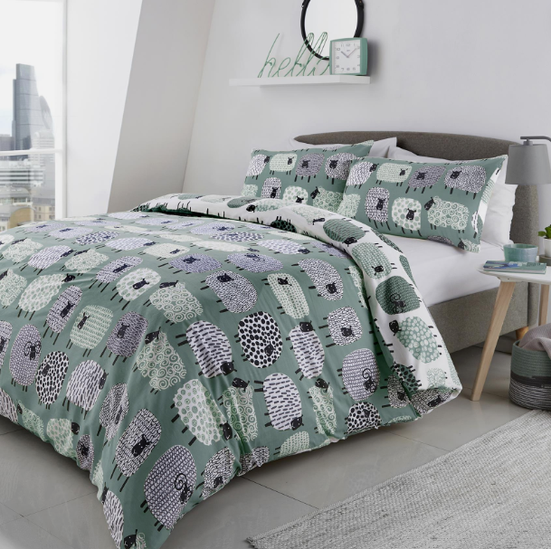 Modern Sheep Duvet Set - Duckegg