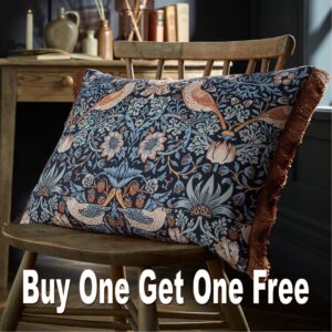 Strawberry Thief Cushion - Blue 40x60cm