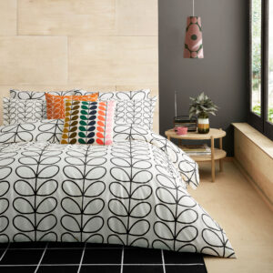Orla Kiely Linear Stem Bedding Set - Charcoal