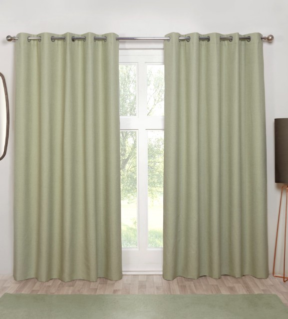 Cosmic Eyelet Blackout Lined Curtains - Green