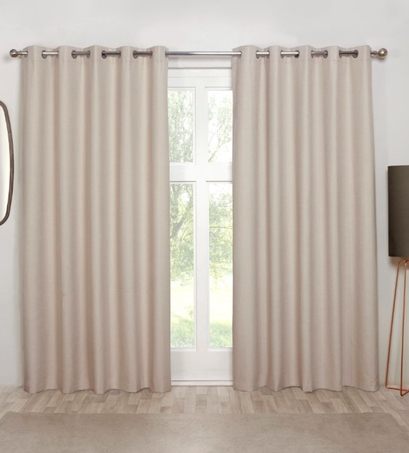 Cosmic Eyelet Blackout Lined Curtains - Natural