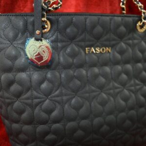 Alternative view of Fason London Ladies Shoulder Handbag and Matching Purse - Black