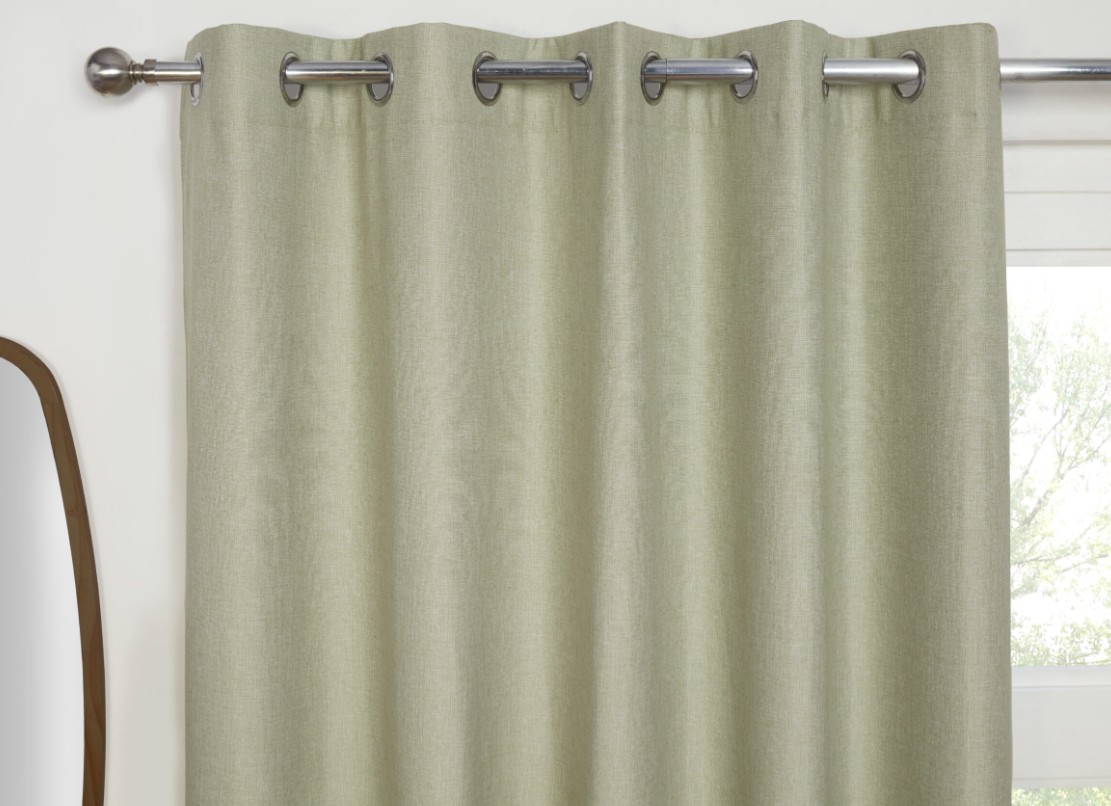 Cosmic Eyelet Blackout Lined Curtains - Green - Image 2