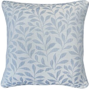 Alternative view of Sherwood Jacquard Leaf Cushion 18"x18" - Blue