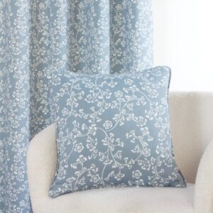 Sadie Delicate Floral Cushions 18"x18" - Blue