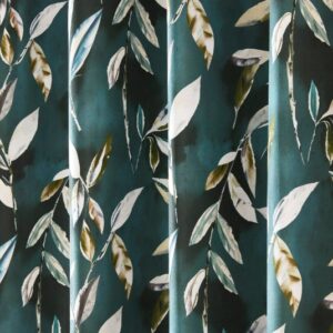 Alternative view of Maria Printed Floral Leaf Cushions 18"x18" - Bottle Green