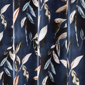 Alternative view of Maria Printed Floral Leaf Cushions 18"x18" - Navy