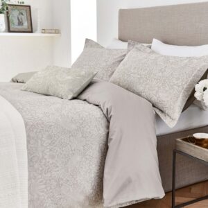 Alternative view of William Morris & Co Pure Strawberry Thief Duvet Cover Bedding Set - Pebble