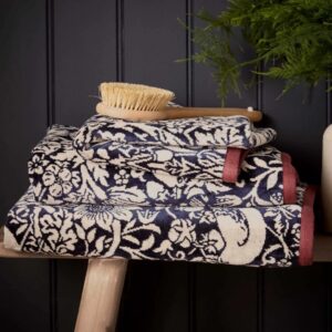 William Morris & Co Strawberry Thief Towels in Blue