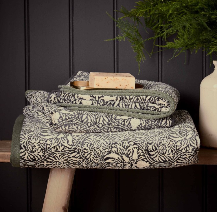 William Morris & Co Sunflower Towels in Green
