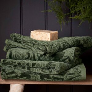 William Morris & Co St James Towels in Green