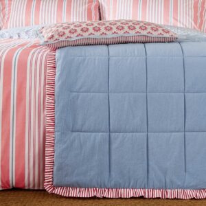 Joules Siesta Stripe 100% Cotton Throw (200cm x 150cm) - Red