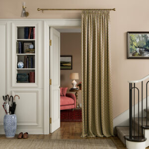 Alternative view of Joules Floral Foulard Pencil Pleat Lined 100% Cotton Slub Curtains - Ochre