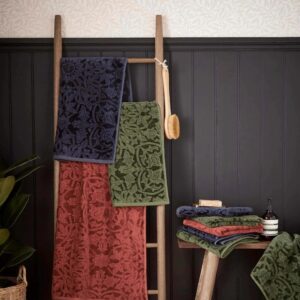 Alternative view of William Morris & Co St James Towels in Red