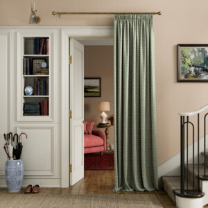 Alternative view of Joules Floral Foulard Pencil Pleat Lined 100% Cotton Slub Curtains - Green