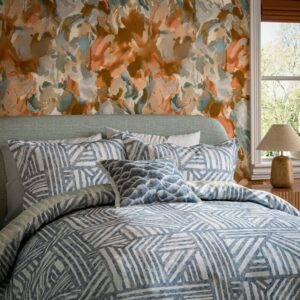 Alternative view of Harlequin Crater Duvet Set - Sapphire