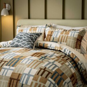 Alternative view of Harlequin Monolith Duvet Set - Amber & Sky
