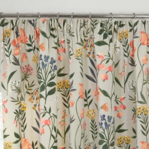 Alternative view of Glade Floral Botanical 3" Tape Top Header Lined Curtains - Multi