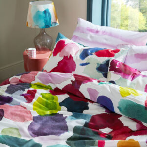 Alternative view of Bluebellgray Abstract 100% Cotton Sateen Duvet Cover Set - Fuchsia