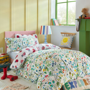 Wee Blue Bell Garden Explorer 100% Cotton Duvet Cover Set - Multi