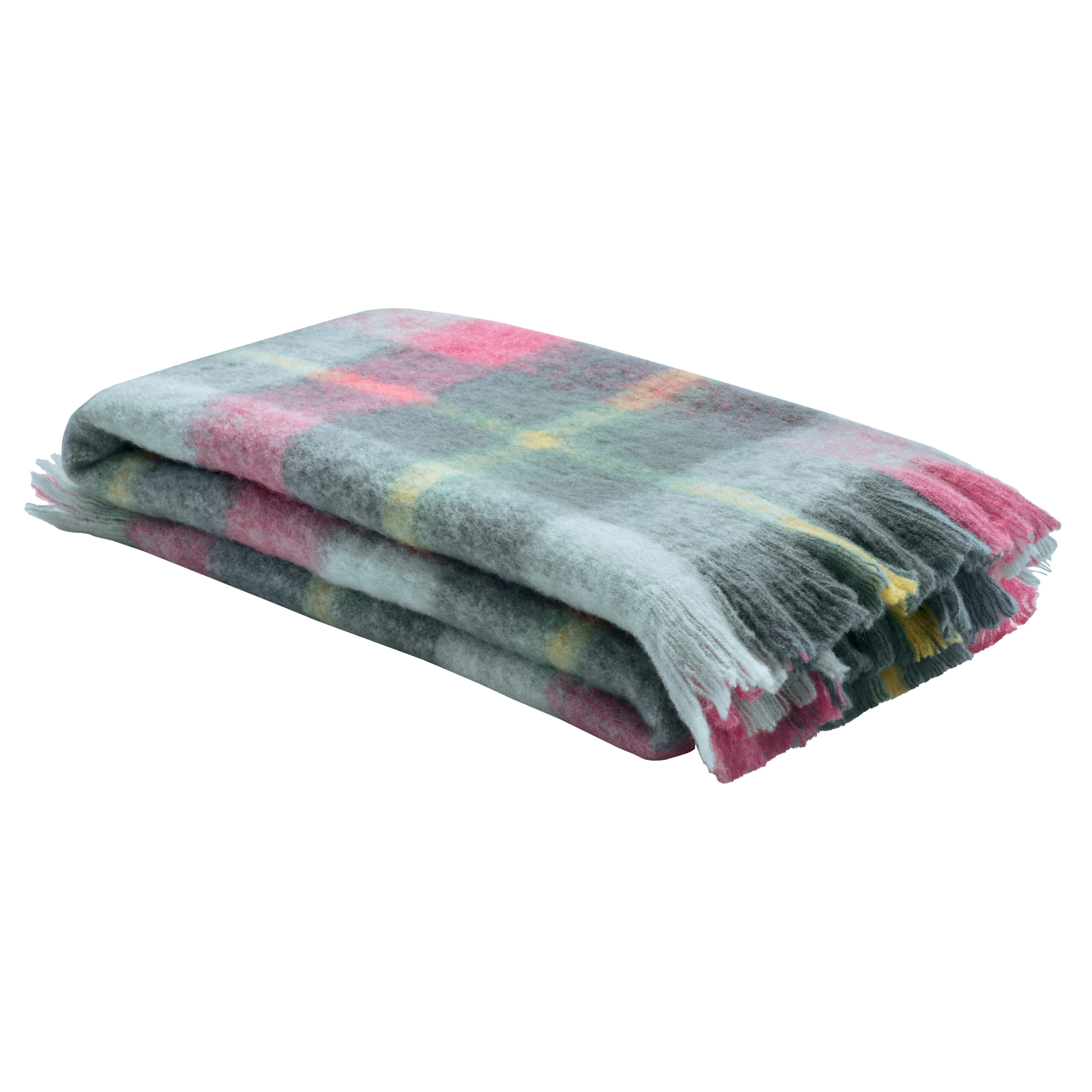 Bluebellgray Highland Check Throw 130x170cm - Teal Pink - Image 4