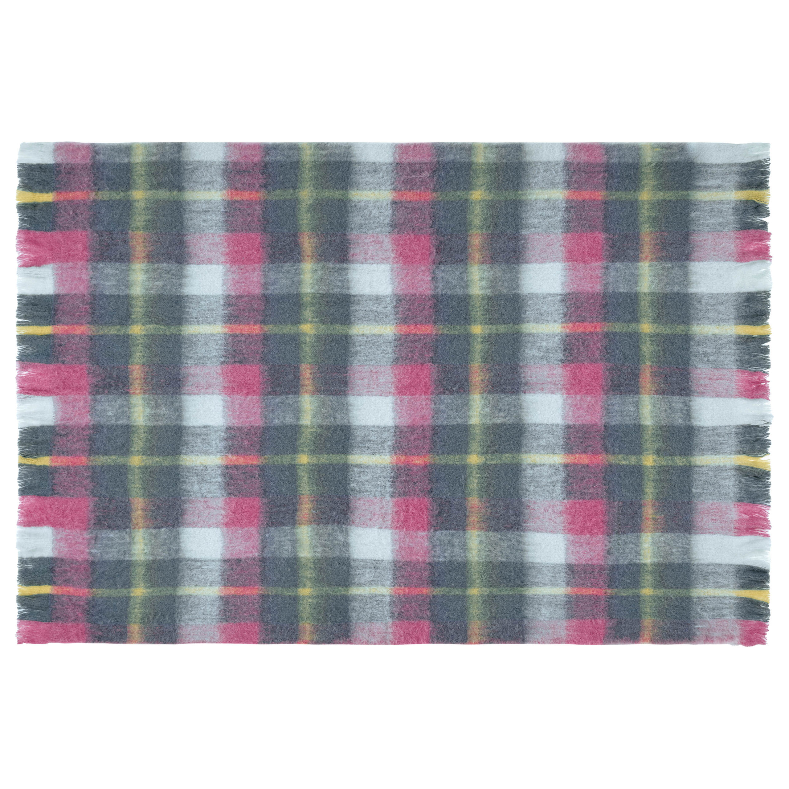 Bluebellgray Highland Check Throw 130x170cm - Teal Pink - Image 5