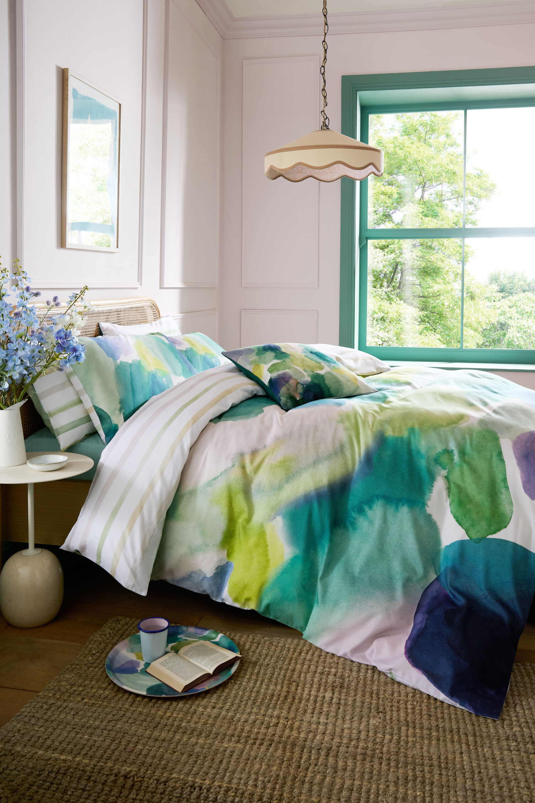 Bluebellgray Lochaber 100% Cotton Sateen Duvet Cover Set - Sea