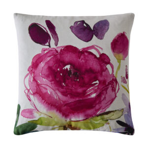 Alternative view of Bluebellgray Rose Microfibre Filled 100% Cotton Cushion 45 x 45cm - Fuchsia