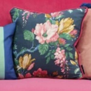 SOPHIE ROBINSON Floral Bloom Midnight Filled Piped Scatter Cushion 43 x 43cm