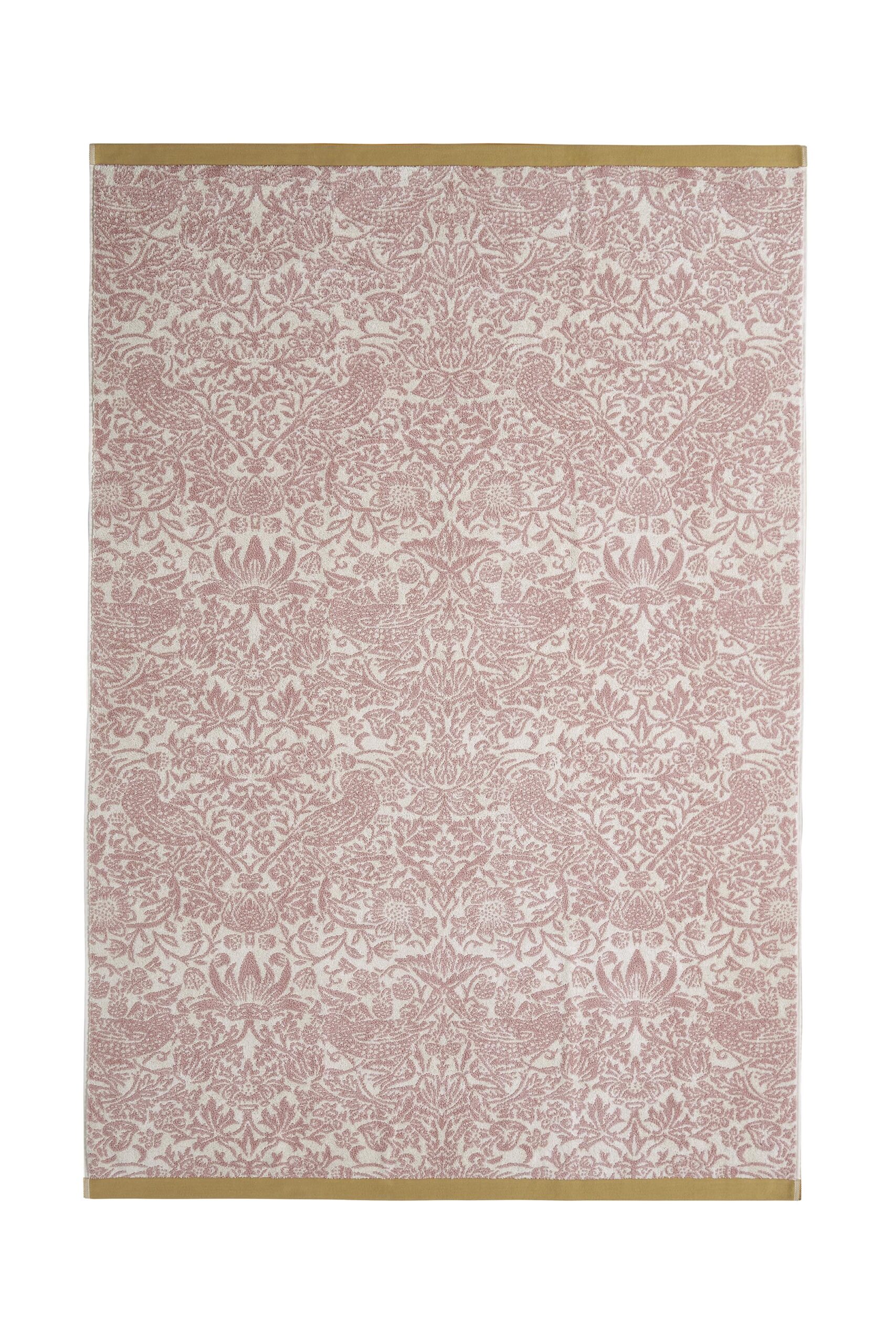 William Morris At Home Strawberry Thief 100% Cotton Towels - Plaster Pink - Image 7