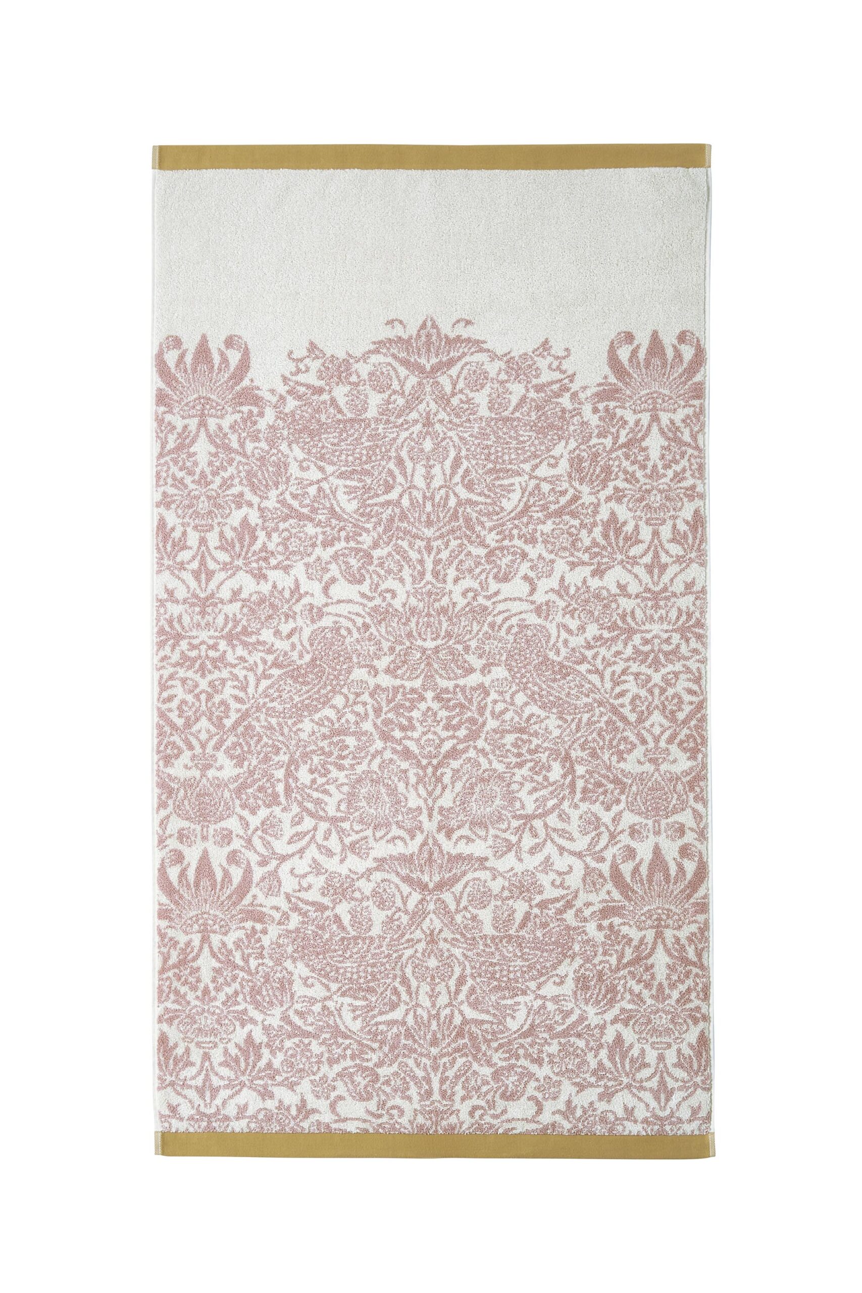 William Morris At Home Strawberry Thief 100% Cotton Towels - Plaster Pink - Image 6