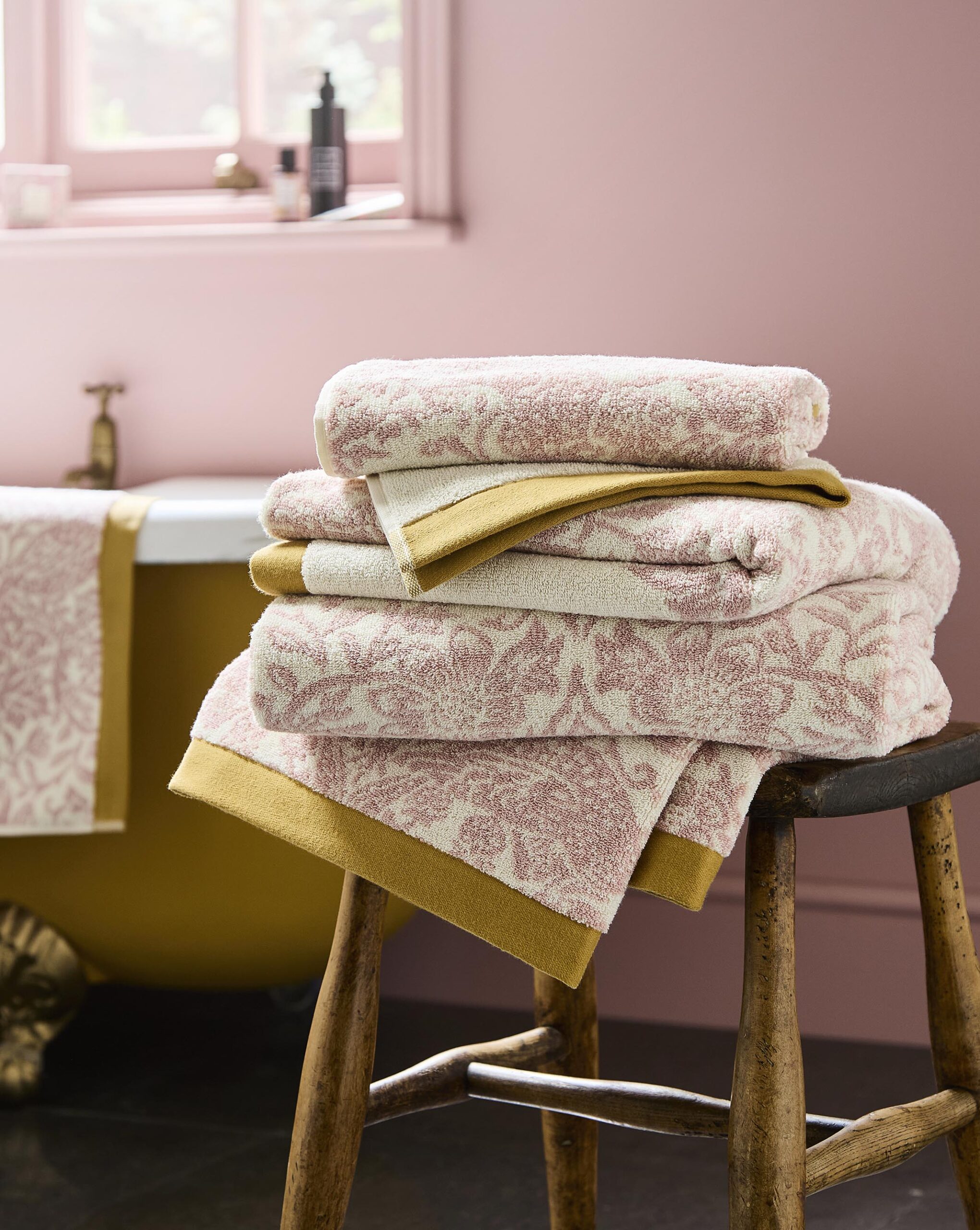 William Morris At Home Strawberry Thief 100% Cotton Towels - Plaster Pink - Image 2