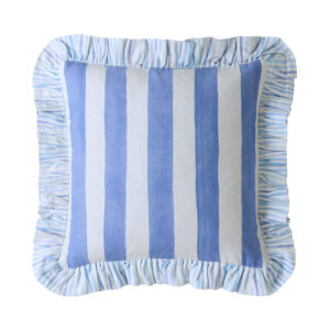 Alternative view of Bluebellgray Sunday Stripe Microfibre Filled 100% Cotton Cushion 45 x 45cm - Blue