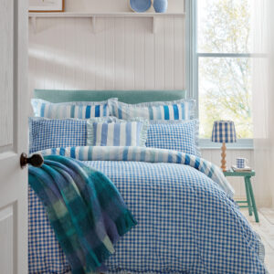 Alternative view of Bluebellgray Sunday Stripe 100% Cotton Duvet Cover Set - Blue