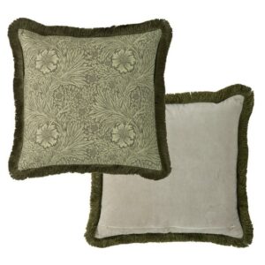 Alternative view of William Morris At Home Marigold Microfibre Filled Cushion 50 x 50cm - Olive