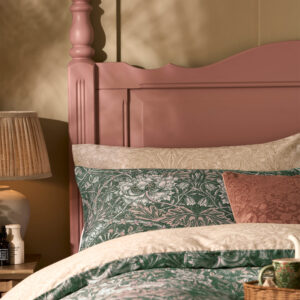 Alternative view of William Morris At Home Honeysuckle and Tulip 100% Cotton Sateen Duvet Cover Set - Sage Plaster