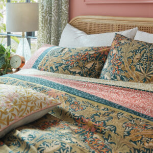 Alternative view of William Morris At Home Kelmscott 100% Cotton Sateen Duvet Cover Set - Navy Rose