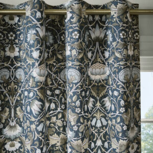 Alternative view of William Morris At Home Lodden 100% Cotton Eyelet Lined Curtains - Prussian Blue