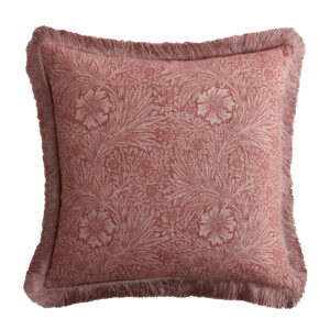 Alternative view of William Morris At Home Marigold Microfibre Filled Cushion 50 x 50cm - Brick Pink