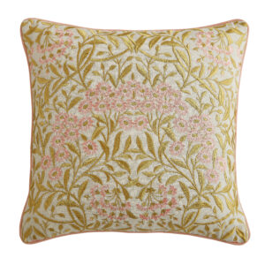 Alternative view of William Morris At Home Michaelmas Daisy Filled Cushion 43x43cm - Brick Pink/Gold