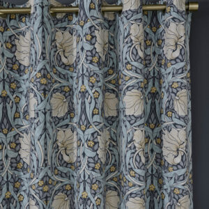 Alternative view of William Morris At Home Pimpernel Blackout Lined Eyelet Curtains - Indigo Blue