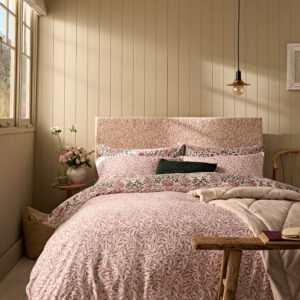 Alternative view of William Morris At Home Rose Brick 100% Cotton Sateen Duvet Cover Set - Pink Sage
