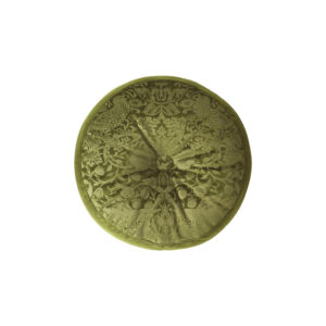 William Morris At Home Strawberry Thief Embossed Filled 38cm Circular Cushion - Olive