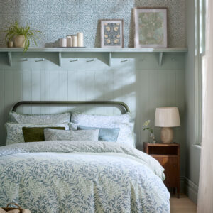 William Morris At Home Willow Bough 100% Cotton Duvet Cover Set - Sage
