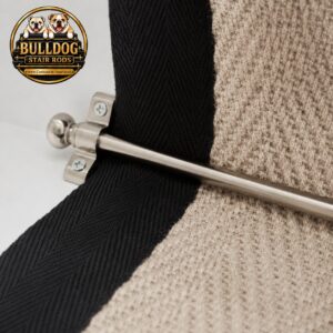 13 x Brushed Nickel Stair Runner Carpet Rod with Flat End Finials