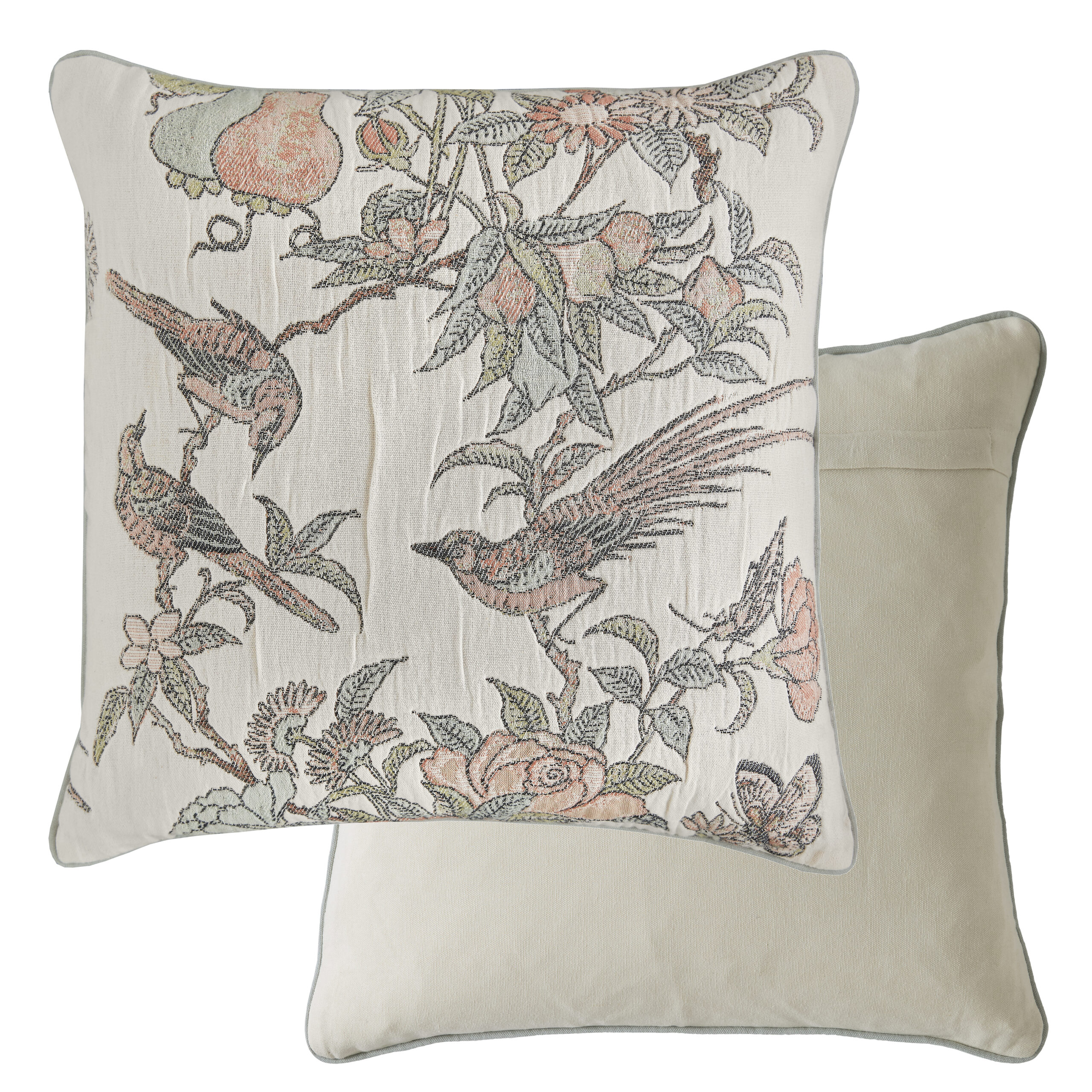 Historic Royal Palaces Hampton Jaquard Microfibre Filled Cushion 45 x 45cm -Multi - Image 3