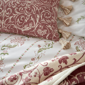 Alternative view of Historic Royal Palaces Kensington Microfibre Filled 30x50cm Cushion - Antique Rose Pink