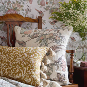 Alternative view of Historic Royal Palaces Kensington Microfibre Filled 30x50cm Cushion - Ochre Yellow
